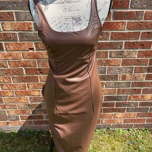 Sofia by Sofia Vergara Brown Bodycon Midi Dress